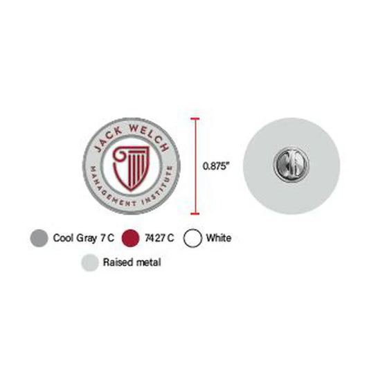 JWMI DIE STRUCK RESIN HARD ENAMEL (7/8") LAPEL PIN